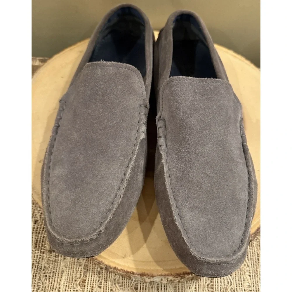Cole Haan‎ Shoes Grand OS Loafer Driving Moccasins Natural Suede Sz 11.5 M Grey